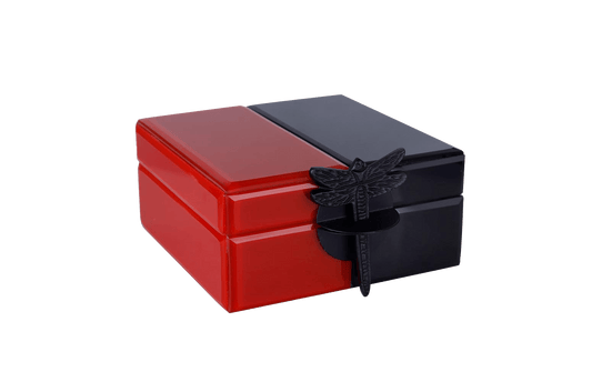Yusufçuk Tokalı Siyah Kırmızı Mücevher Kutusu