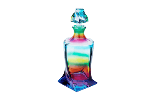 Rainbow Color Large Crystal Glass Bottle 750 Ml