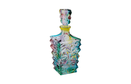 Colored Cut Crystal Glass Bottle 500 Ml