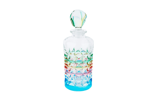 Colored Cut Crystal Glass Bottle 720 Ml