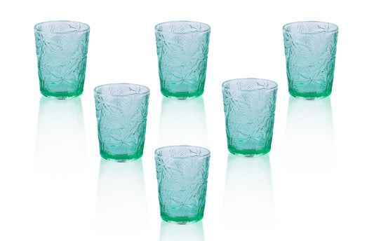 Su Yeşili Cam Su Bardağı Seti 6'lı