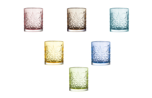 Colorful Water Glass Set of 6