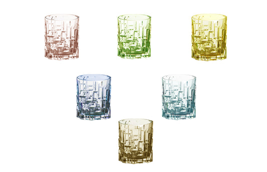 Colorful Water Glass Set of 6