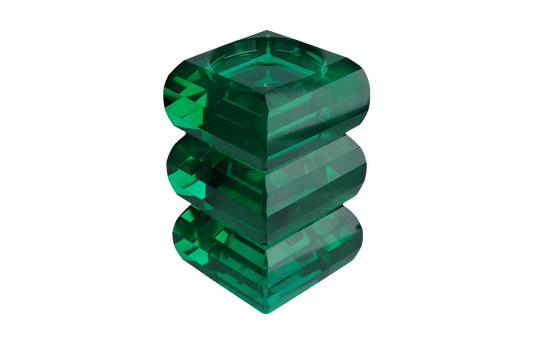 Kristal Boğumlu Yeşil Mumluk