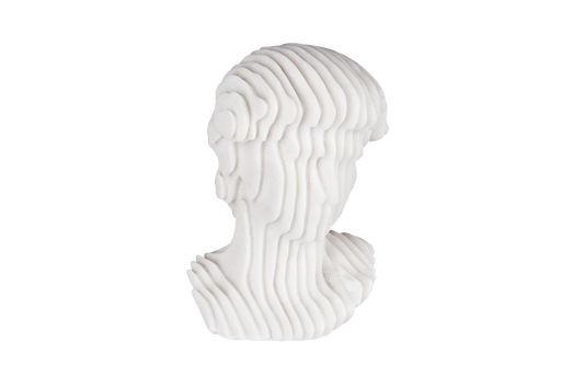 Modern Male Bust with Marble Look