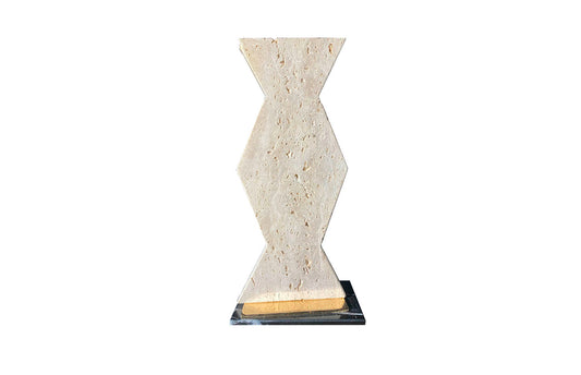Travertine Modern Marble Footed Object